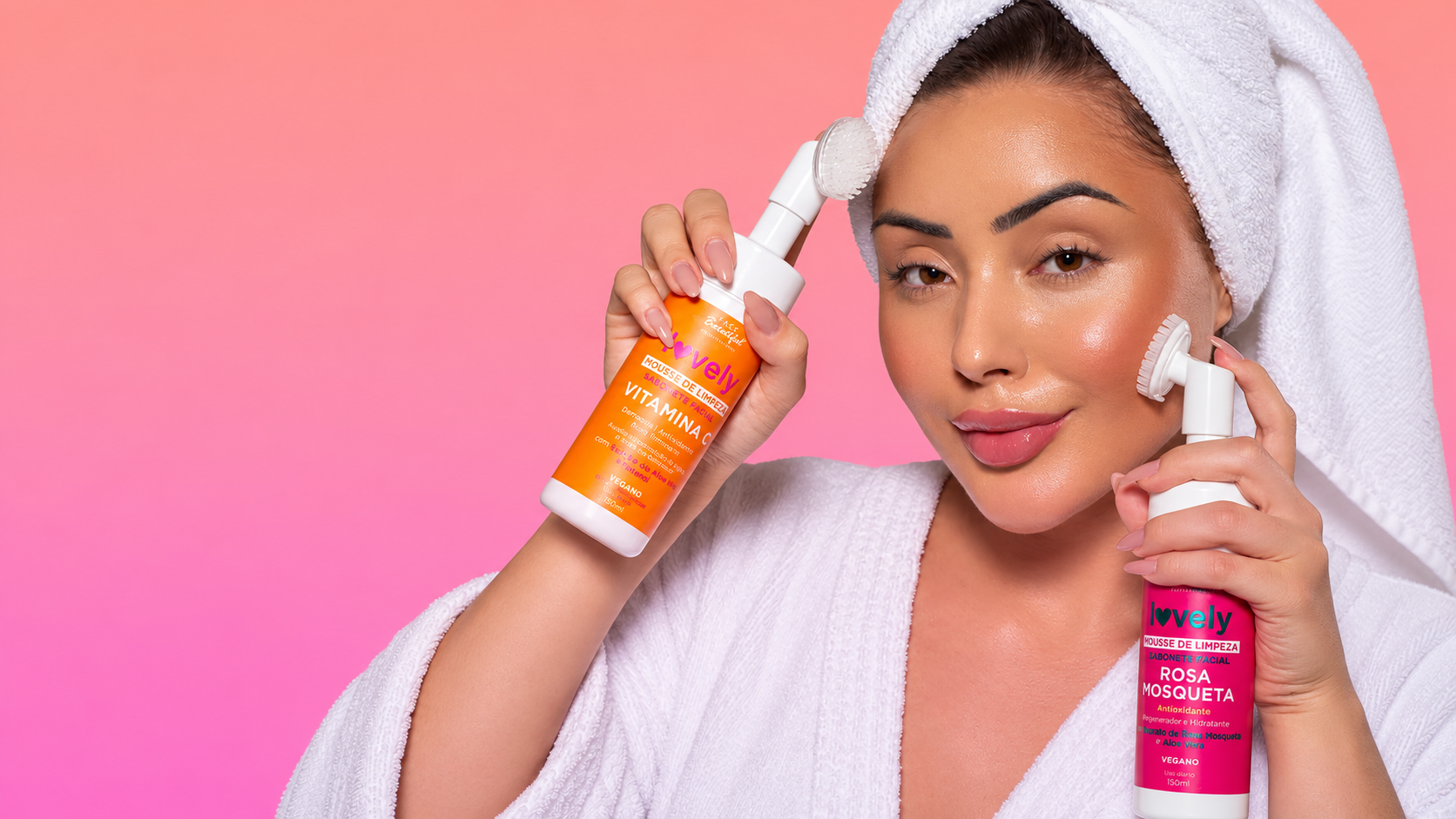 Campanha Lovely com mousse de limpeza